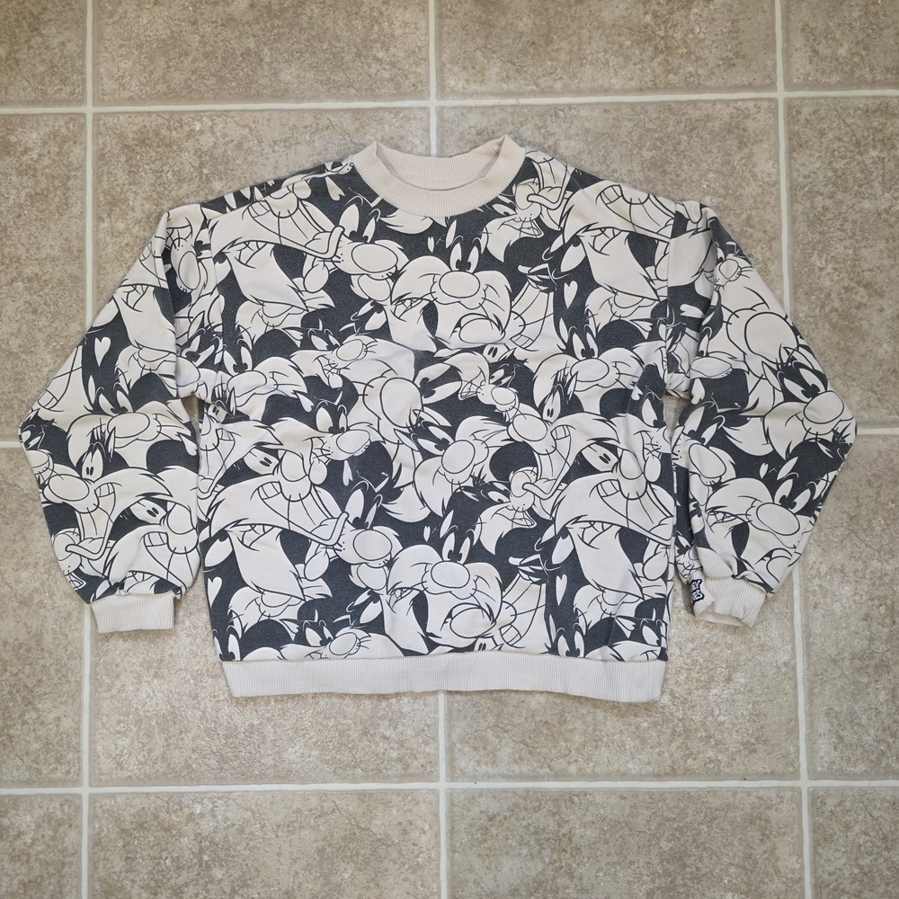 Looney Tunes Sylvester All Over Print Sweatshirt Youth 12-13